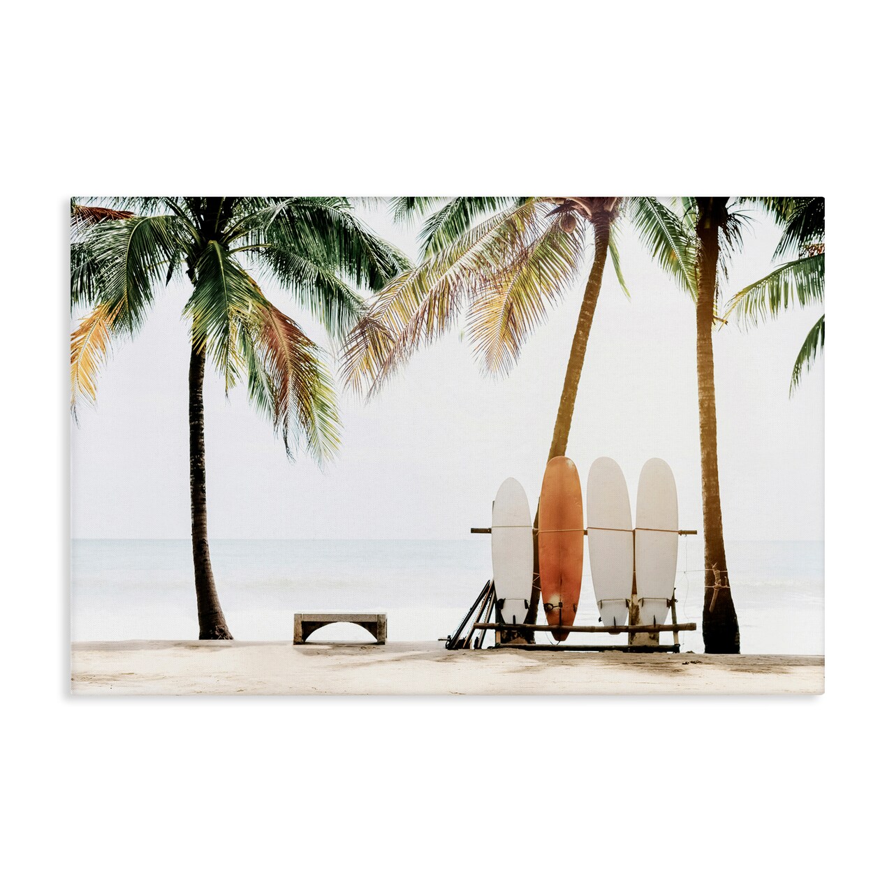 Stupell Industries Hawaii Surfing View Canvas Wall Art Design by Sisi and Seb